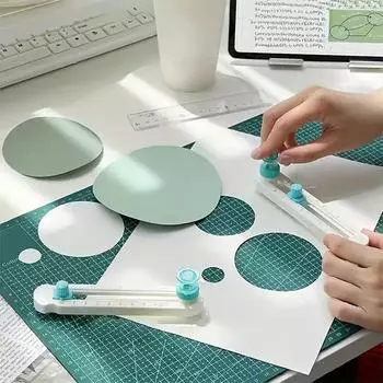 1 шт., диаметр 2-20 см, круглый резак для бумаги, инструменты для резки бумаги, скрапбукинга, открытки, резаки для домашнего обучения, офисов белый