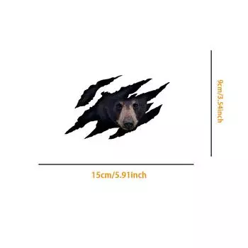 1PC 2D Flat Stickers Bear Animal Car Stickers Luggage Refrigerator Wall Stickers Laptop Toilet Stickers