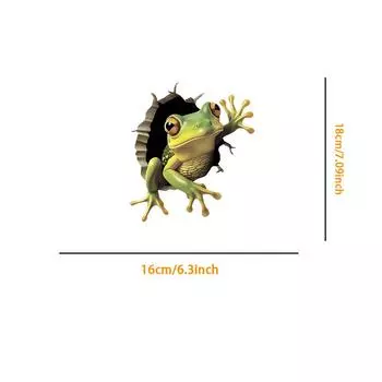 1PC 2D Flat Stickers Tree Frog Animal Car Stickers Wall Stickers Refrigerator Luggage Laptop Toilet Stickers