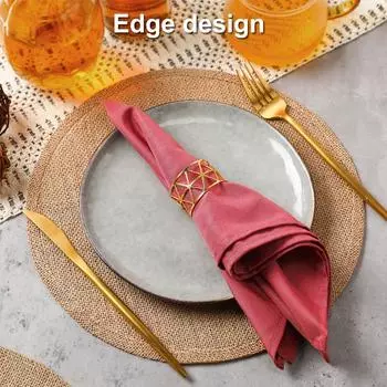 1Pc 32cm Nordic Style Table Mats Round Dining Table Decor Non-slip Coasters Heat Resistant Pads Placemat 32cm