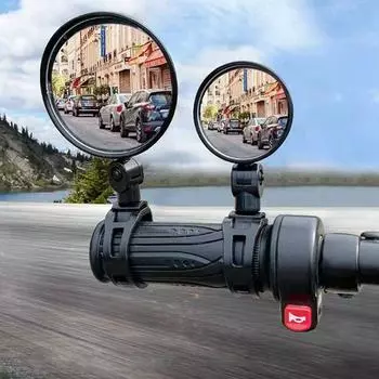 1PC 360 Rotation Round Rear View Mirror Motorcycle Rearview Mirror Adjustable Rear View Mirrors Universal Road Bike Accessories