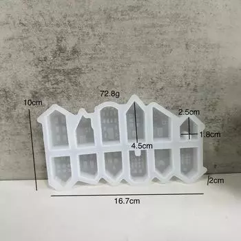 1PC 3D Nordic Style Small House Silicone Mold 12-hole House Candle Molds Mini Houses Plaster Concrete Cement Mould Aroma Soap Molds AVE
