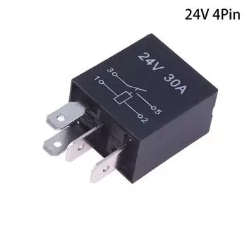 1Pc 4 Pin/5 Pin 30A 12V/24V Violet Series 4-Pin/5-Pin Waterproof Automotive Relay Car Relay Socket Adapter 24V 4Pin
