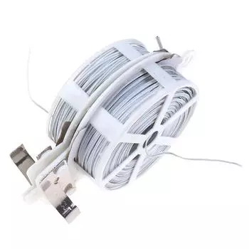1Pc (50M) Белый многофункциональный прочный садовый зажим для растений с покрытием из проволоки
