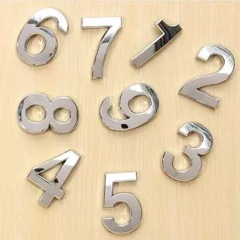 1pc Address Scutcheon Creative Door Sticker Exquisite House Plaque Fashion Home Decor Number Signs Plastic