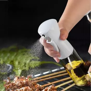 1pc Barbecue spray bottle creative kitchen oil pot press fine mist seasoning bottle glass spray bottle белый