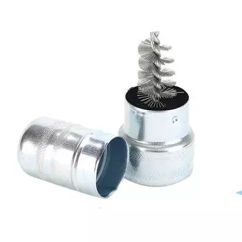 1pc Car Cleaning Battery Post Terminal Cable Cleaner Tools Hand Car Corrosion Brush Dirt Car Ac C6G9 sliver-one-size