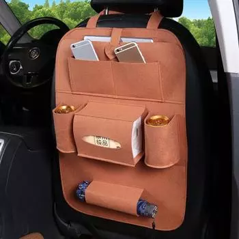 1PC Car Storage Bag Universal Box Back Seat Bag Organizer Pouch Backseat Holder Pockets Car-styling Protector Auto Accessories темно серый