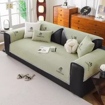 1PC Chenille Sofa Cover Mat Universal Non-Slip Sofa Cushion For Living Room L Shape Cornor Couch Towel Pets Kids Couch Protector 70x70