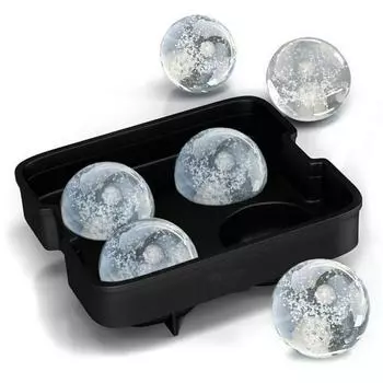 1pc Cocktail Whiskey Ice Ball Maker Tray 4 Large Silicone Ice Molds DIY Round Mould Kitchen Bar Accessories Supplies