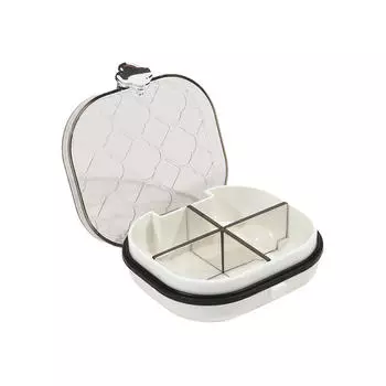1Pc Compartment Sealed Storage Box Moisture-proof Jewelry Sealed Organizer Transparent Portable Compartment Sealed Pill Box High Quality S белый