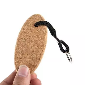 1Pc Cork Ball Keychain Floating Buoy Holder For Water Sports Beach Rowing Boats