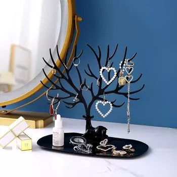 1PC Creative Earrings Ring Storage Rack Tree Hanger Necklace Holder Creative Jewelry Necklace Bracelet Jewelry Display Rack
