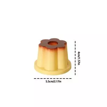 1PC Creative Pudding Pen Holder Cute Pudding Pen Holder Birthday Gift Creative Desktop Girl Heart Small Ornament жёлтый