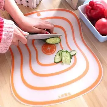 1pc, Cutting Board, Kitchen Plastic Cutting Board, Transparent Cutting Board, Non-slip Vegetable Meat Cutting Board, Chopping Bl 20x15cm зелёный