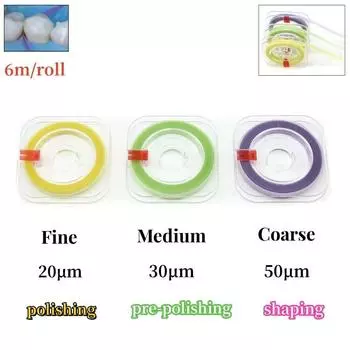 1PC Dental Polishing Strip Roll 6m*4mm Resin Teeth Grinding Sanding Shaping Dentistry Dental Material