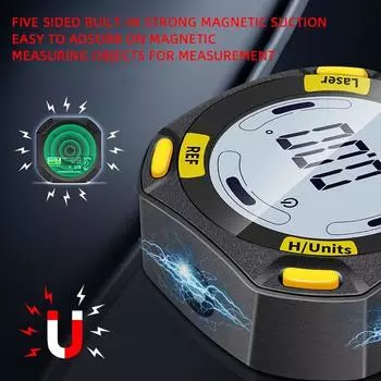 1PC Digital Inclinometer High Precision Electronic Angle Ruler Magnetic Goniometer Slope Measuring Instrument With Laser Level
