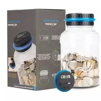 1pc Display Intelligent Counting Coin Bank Bucket Coin Storage Coin Storage Box Pound Dollar Euro Coin Counter Coin Gift