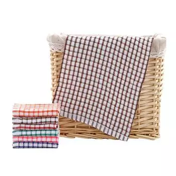 1Pc Double-Sided Fleece Dishcloths Super Absorbent Cleaning Cloths Scouring Pads Kitchen Washing Dish Rags Windows Wipe Towel красный
