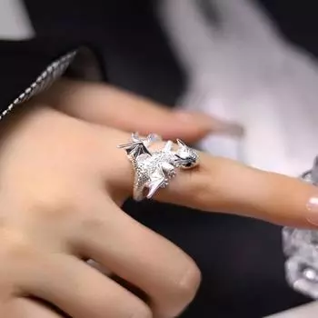 1Pc Dragon Ring Cute Female Personality Unique Design Finger Ring