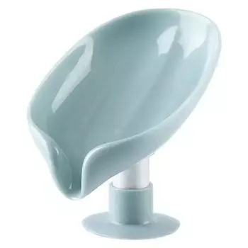 1pc Drain Soap Holder Leaf Shape Soap Box Suction Cup Tray Drying Rack for Shower Sponge Container Kitchen Bathroom Accessories