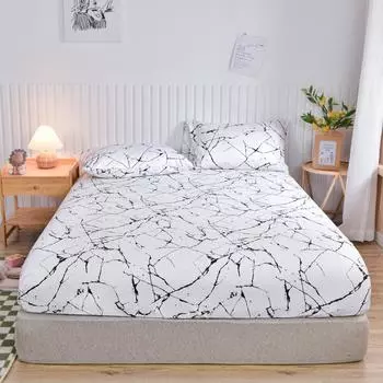 1Pc Elastic Fitted Sheet Single Bed Linen Double Bedsheet For Home Breathable Bed Cover Sabanas Para Cama (No Pillowcase) 90x200x25cm 1pc
