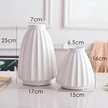 1pc Elegant Origami Vase Ceramic Flower Vase Home Decoration Centerpiece Ornament Pink Angled Stoneware Desktop Vase 16/25cm