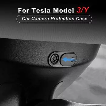 1PC For Tesla Model 3 Model Y 2017- 2024 2024 2024 Interior Webcam Cover Privacy Camera Protection Case Retrofit Accessories чёрный