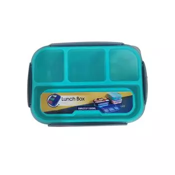 1PC Four Grid Format Lunch Box 1300ML Lunch Box For Students Sealed Leak Proof And Easy To Clean Student Bento Box 4&1300ml&1