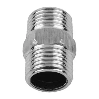 1pc G1/2 Chrome Brass Length Extender Shower Connector For Extra Long HoseThreaded Connector For Tap Adapter Faucet Fittings