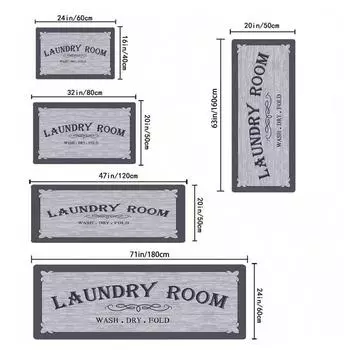 1PC grey laundry kitchen living room bathroom carpet mat doormat absorbent non-slip carpet, can wash home decoration strip carpe 40cmx60cm серый