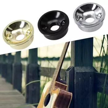 1pc Guitar Metal Telecaster Socket Plate Socket Screws Chrome/Black/Gold Finishes Silvery/Black/Golden Guitar Accessories чёрный