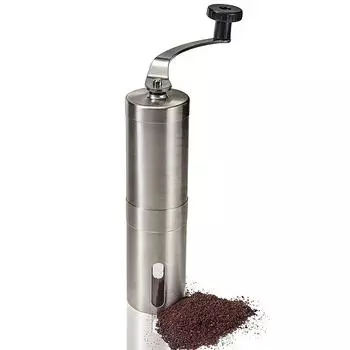1pc Hand Grinding Coffee Bean Machine Household Coffee Bean Grinder Small Manual Grinder Manual Grinding Coffee Machine светло-серый