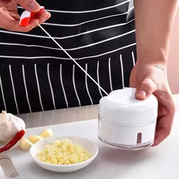 1PC Hand Pull Garlic Puller Multi-Function Mini Garlic Press Food Processor Kitchen Accessories Food Grinder Shredding Machine белый