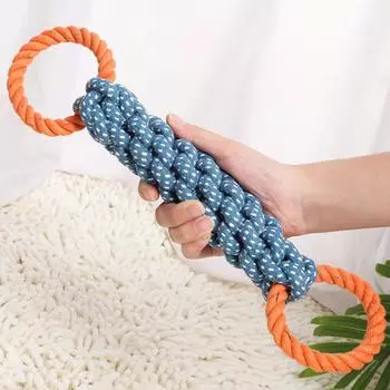 1PC Handwoven Pet Dog Toy for Teeth Cleaning And Chew Fun Random Color Natural Bite Rope Dog Plaything 1PC