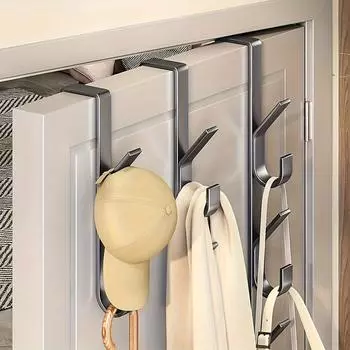 1PC Home Hooks Multi-Functional Seamless Hooks Behind Doors Portable Door Hooks No Punching Storage Accessories Home Storage