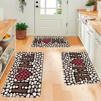 1PC, HOME retro stone pastoral style living room entrance door carpet mat, absorbent non-slip kitchen bathroom bathroom mat, can 400MMx600MM