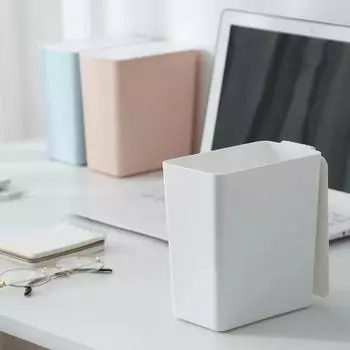 1PC Household Desktop Plastic Bin Not Classified Mini Mini Kitchen Creative with Lid Storage Bucket Nordic Style Bin Storage белый