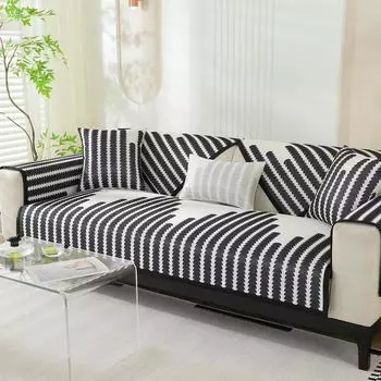 1pc Ice Silk Sofa Cover Summer Comfortable Cool Feeling Couch Coushion Non-slip Universal Sofa Slipcover for Living Room Home A 70x70