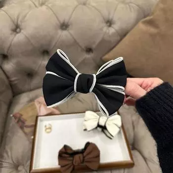 1pc Korean double-sided bow, high-end feeling, bun head, large hair clip, new cute hair clip headband accessory