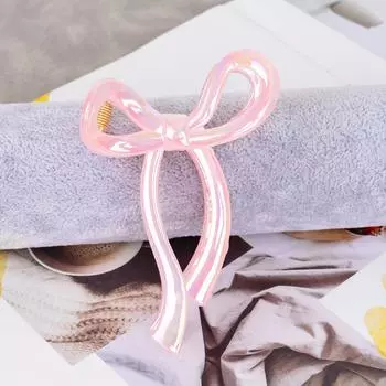 1pc Large bow hair clip for high ponytail DIY hair clip for pinning up hair; high-end shark clip with a sophisticated feel.