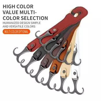 1PC Leather Car Seat Headrest Hook Storage Hanger Car Vehicle Back Seat Organizer Holder Car Interior Accessories коричневый