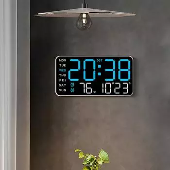 1PC LED экран цифровые настенные часы 12/24H настольные часы с регулируемой яркостью электронный будильник для домашнего декора гостиной