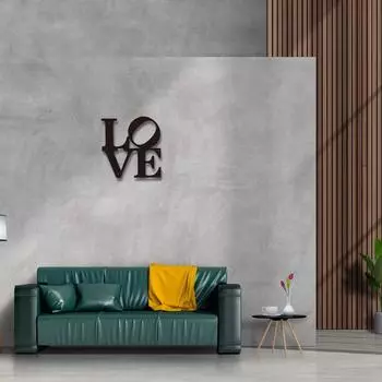 1pc Love Wall Art Elegant Metal Wall Decor Romantic Gifts for Her Stylish Bedroom & Home Decoration Perfect Couple Gift чёрный