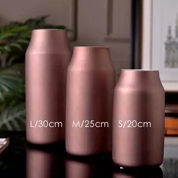 1pc Matte Brown Vase Grey Porcelain Flower Vase Home Decoration Wedding Centerpiece Desktop Vase Ornament