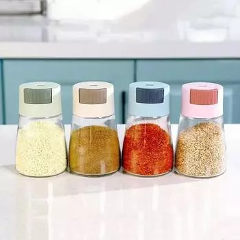1PC Measure Seasoning Bottle Salt Pepper Bottle Set Kitchen Measure Spices Salt Pepper Powder Cumin Powder Sugar Dispenser Tools светло-зеленый