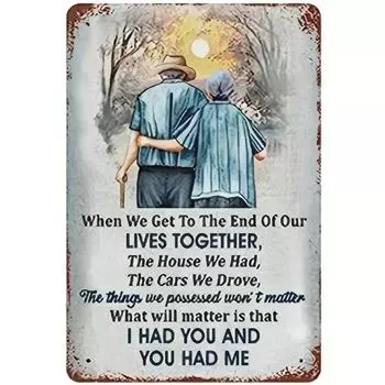 1pc, Metal Sign, (30cm*20cm/11.8in*7.87in) Vintage - For My Wife - Husband Gift - Valentine s Day Sign Wall Decor чёрный