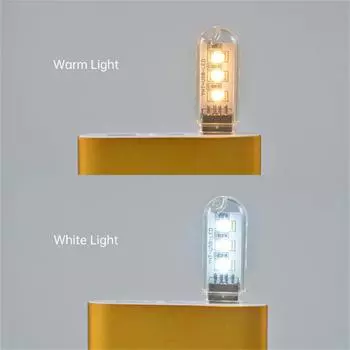1pc Mini Portable USB LED Lamp DC5V Ultra Bright Mini Night Reading Book Light Round Lamp For Power Laptop Notebook Lighting