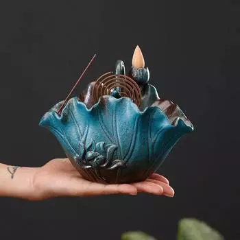 1 шт. Многофункциональная керамическая горелка Lotus Home Decorations, благовония, горелка, держатель для благовоний, дзен-декор (Без благовоний)