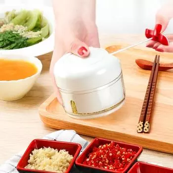 1pc Multifunction Garlic Grinding Chopper Manual Pepper Corn Food Vegetables Press Cutter Meat Grinders Kitchen Gadgets white